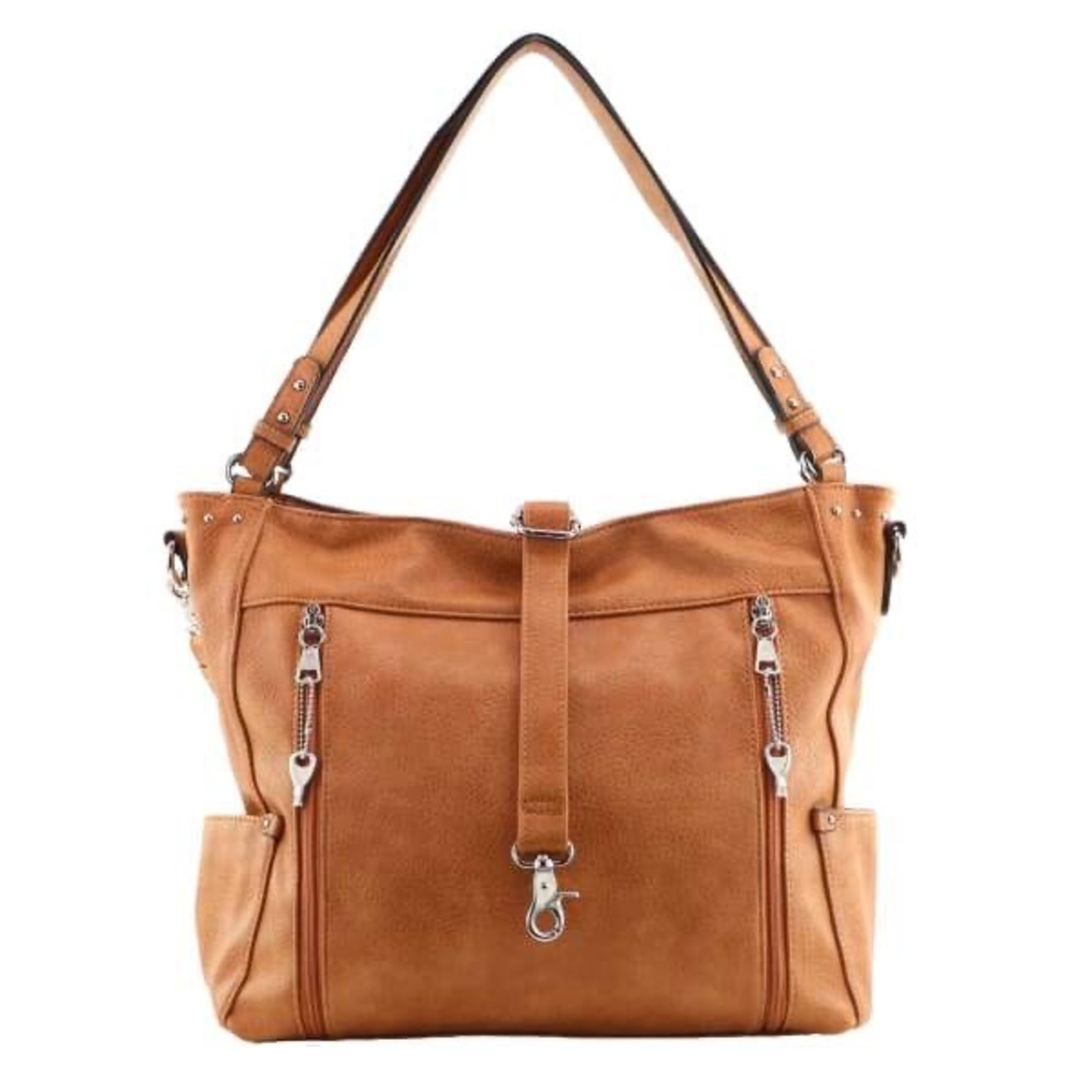 Tan Leather Tote Shoulder Bag - Classic Everyday Carry